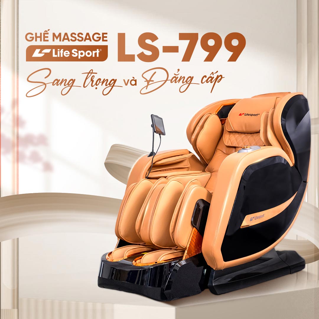 Ghế massage Lifesport LS-799 – Công nghệ Nhật, trị liệu đỉnh cao